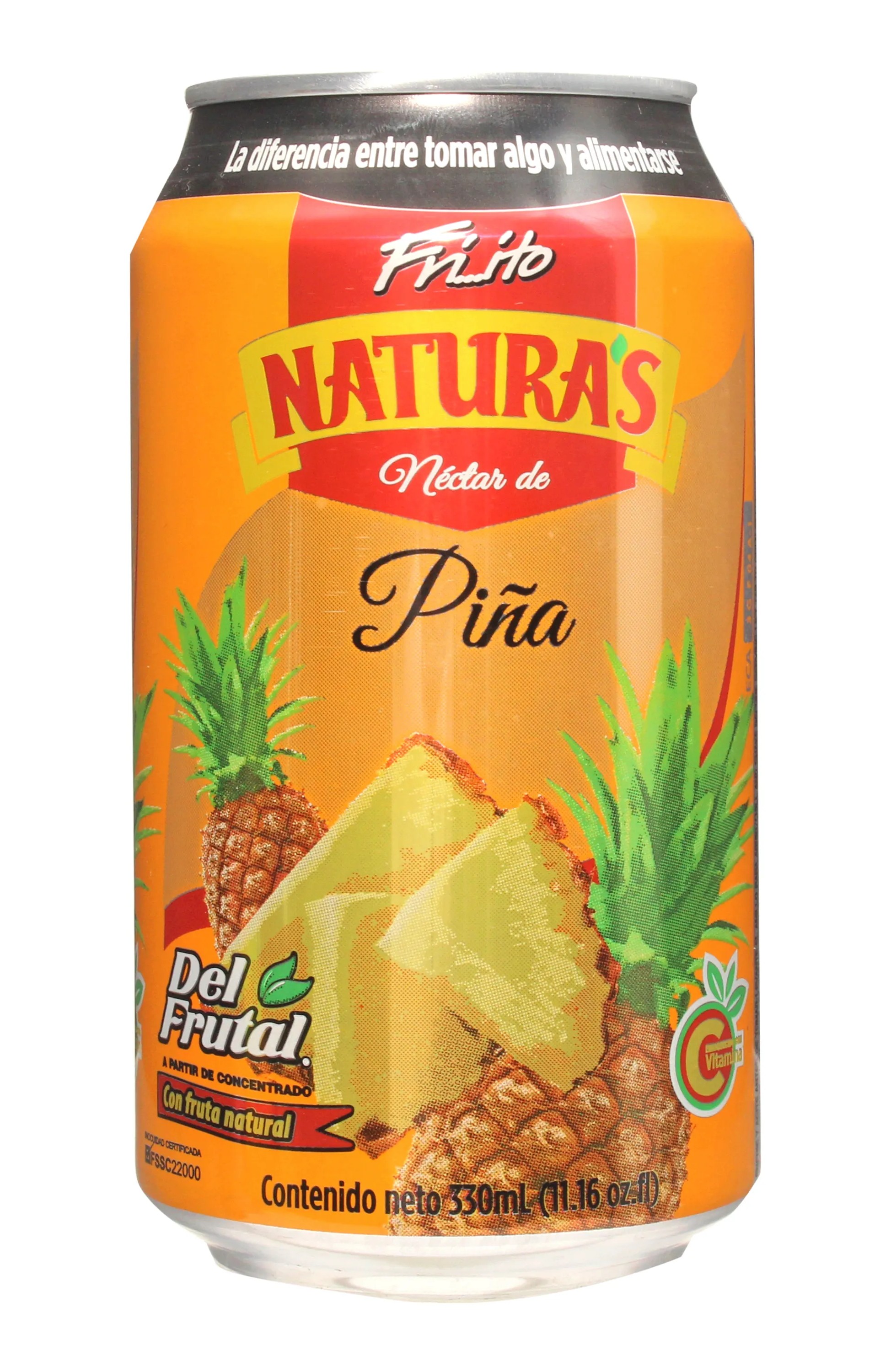 JUGO NATURAS LATA PINA 330ML PACK 24 UNID