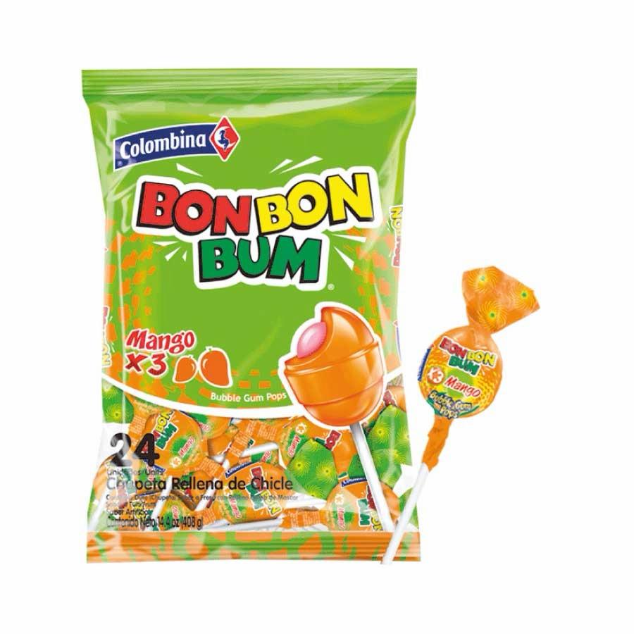 BON BON BUM MANGO 13GM CAJA / 15 UNID